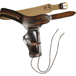 denix Leather cartridge belt for one revolver 5